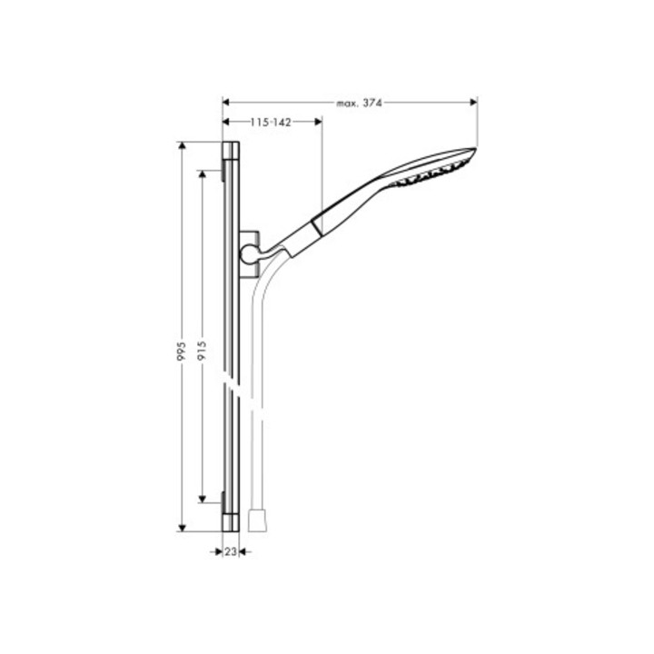 hansgrohe Brauseset UNICA PURA VIDA Brausestange 900 mm white chrom