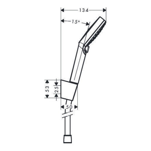 hansgrohe Brauseset VARIO CROMETTA Porter Set 1250 mm weiß/chrom