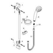 hansgrohe Brauseset VARIOJET CROMETTA 85 Brausestange Unica´Crometta 650 mm chrom