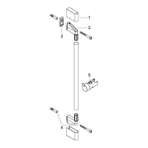 hansgrohe Brausestange UNICA'CROMETTA 900 mm, ohne Brauseschlauch chrom