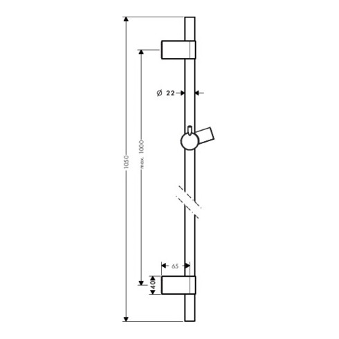 hansgrohe Brausestange UNICA'S PURO RENO 1050 mm chrom