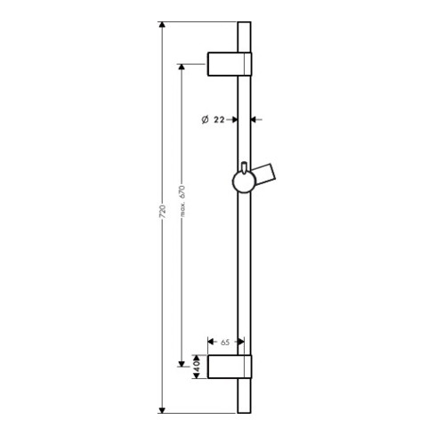 hansgrohe Brausestange UNICA'S PURO RENO 720 mm chrom