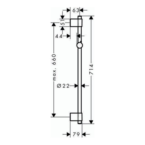 hansgrohe Brausestange UNICA´ VARIA 720 mm chrom