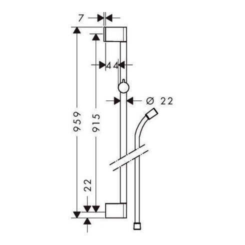 hansgrohe Brausestange UNICA´ CROMA 900 mm chrom
