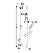 hansgrohe Brausestange UNICA´ CROMA 900 mm chrom-1