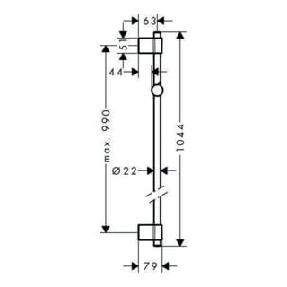 hansgrohe Brausestange UNICA´ VARIA 1050 mm chrom