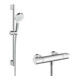 hansgrohe Brausesystem Crometta 650mm Brausestange, m Thermostat, weiß/chrom-1