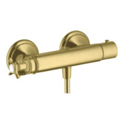 hansgrohe Brausethermostat Axor Montreux AP, 1 Verbr., m Kreuz, brushed brass
