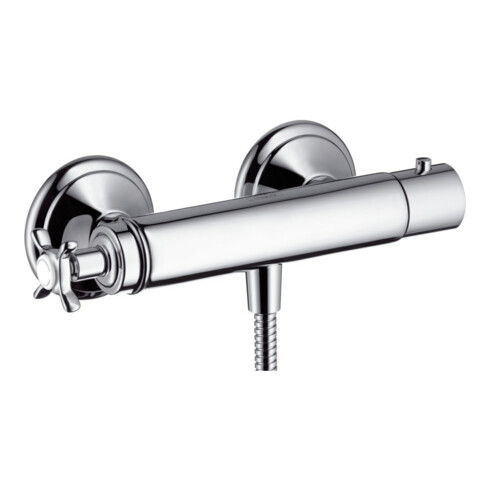 hansgrohe Brausethermostat Axor Montreux AP, 1 Verbr., m Kreuz, brushed nickel
