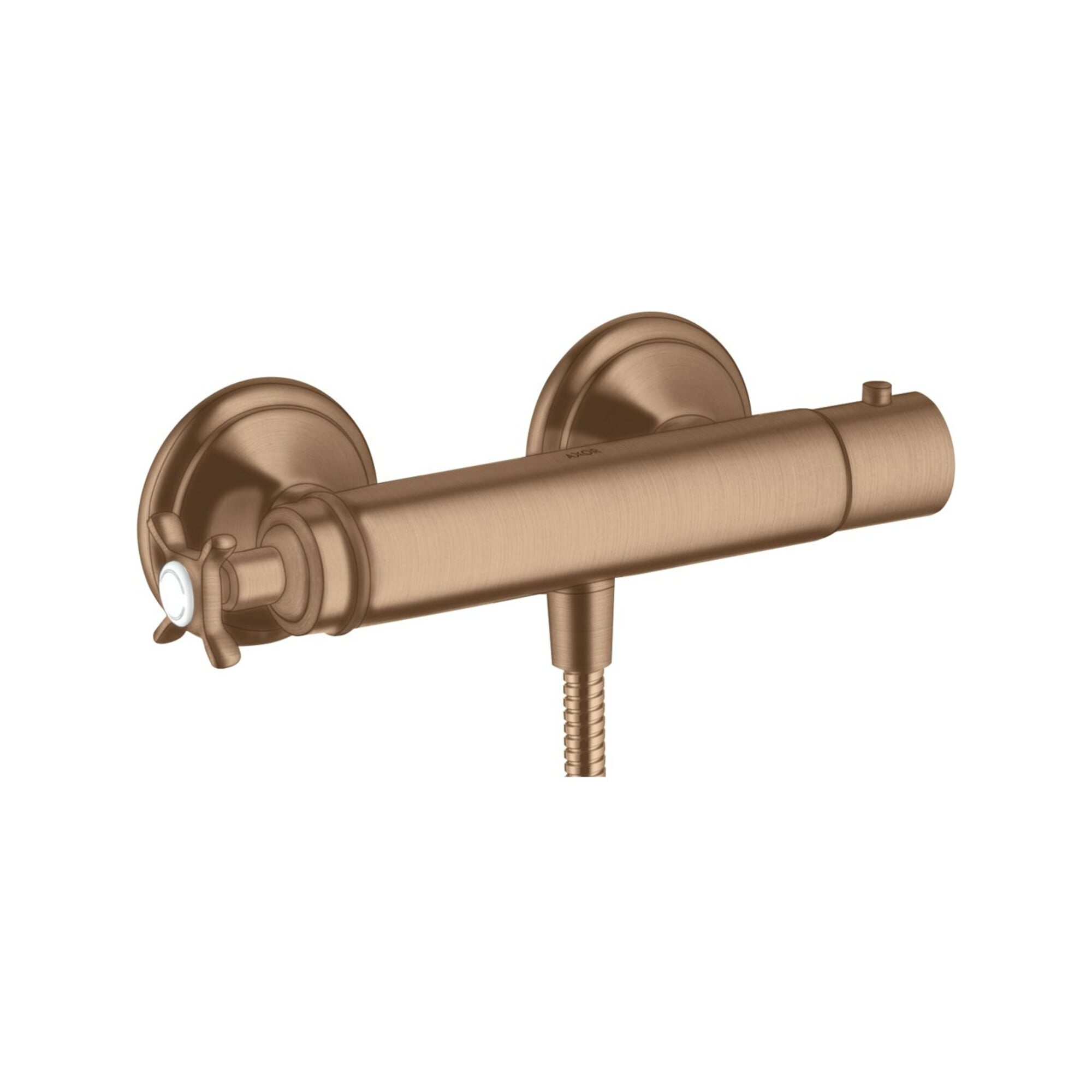 hansgrohe Brausethermostat Axor Montreux AP, 1 Verbr., m Kreuz, brushed red gold