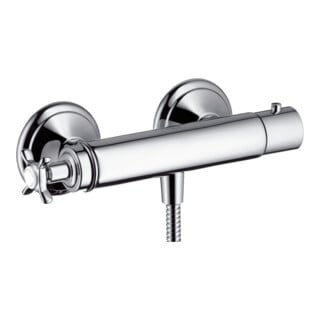 hansgrohe Brausethermostat Axor Montreux AP, 1 Verbraucher, mit Kreuzgriff, chrom