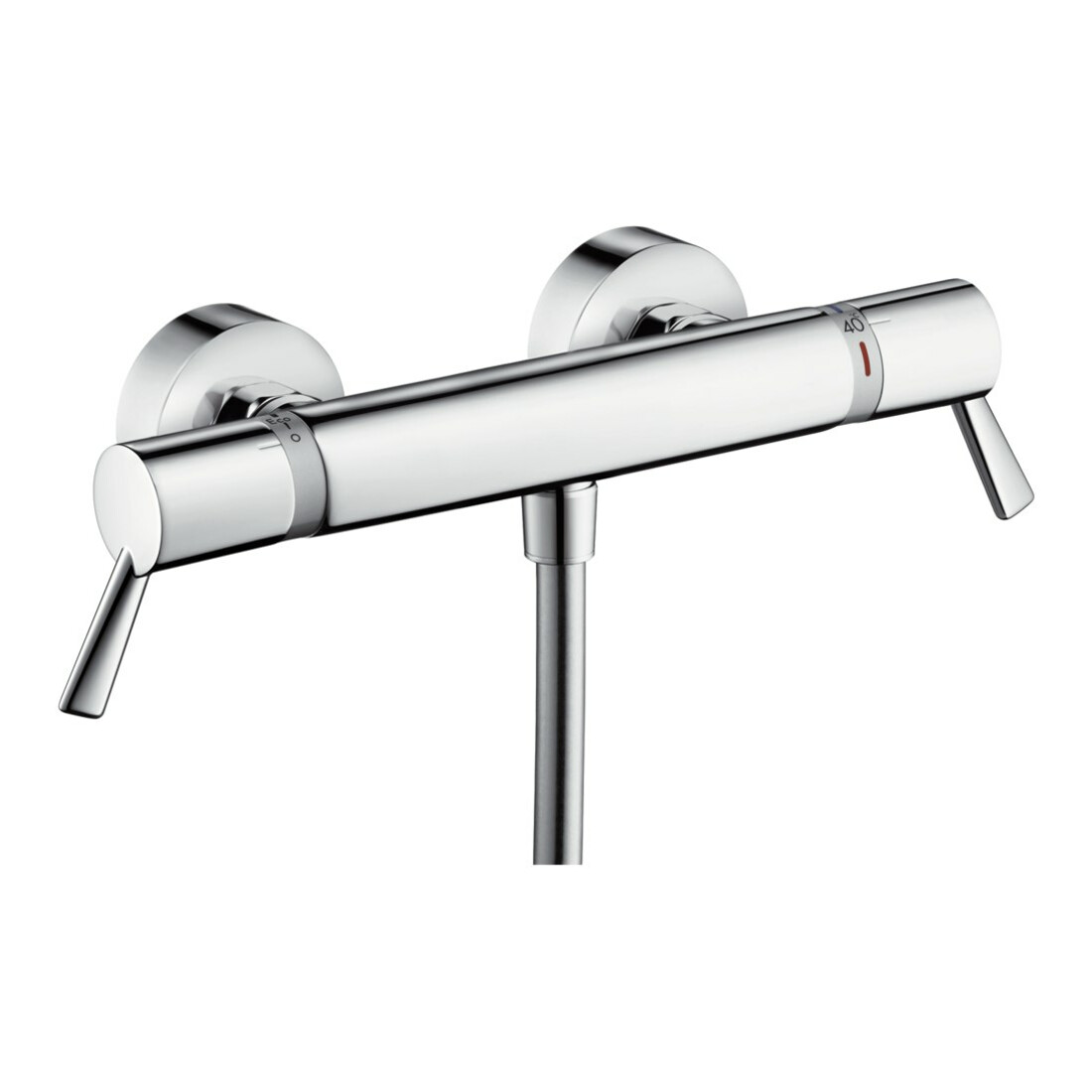 hansgrohe Brausethermostat Ecostat Comf. Care 350x103mm, AP, m ex. lang. Griffen, chr