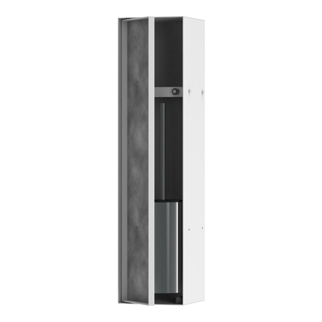 hansgrohe Brosse WC encastrée XtraStoris avec étagère, porte carrelable, blanc mat