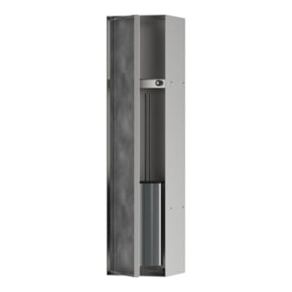 hansgrohe Brosse WC encastrée XtraStoris avec support, fixation porte, acier inox brossé