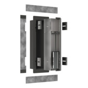 hansgrohe Brosse WC encastrée XtraStoris avec support, fixation porte, acier inox brossé-4