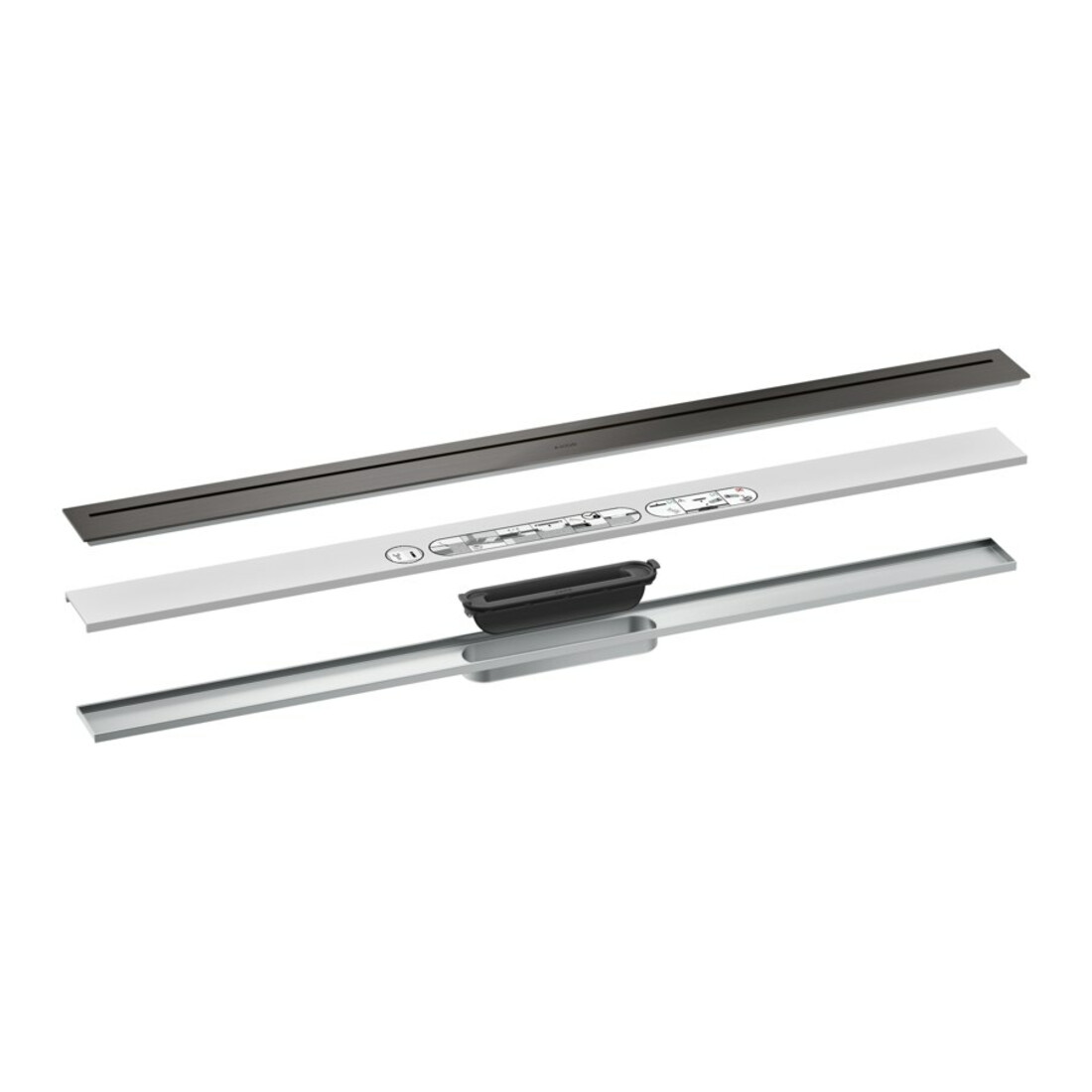 hansgrohe Caniveau de douche Drain 1000 mm, kit FM, installation libre, bleu b bla vc