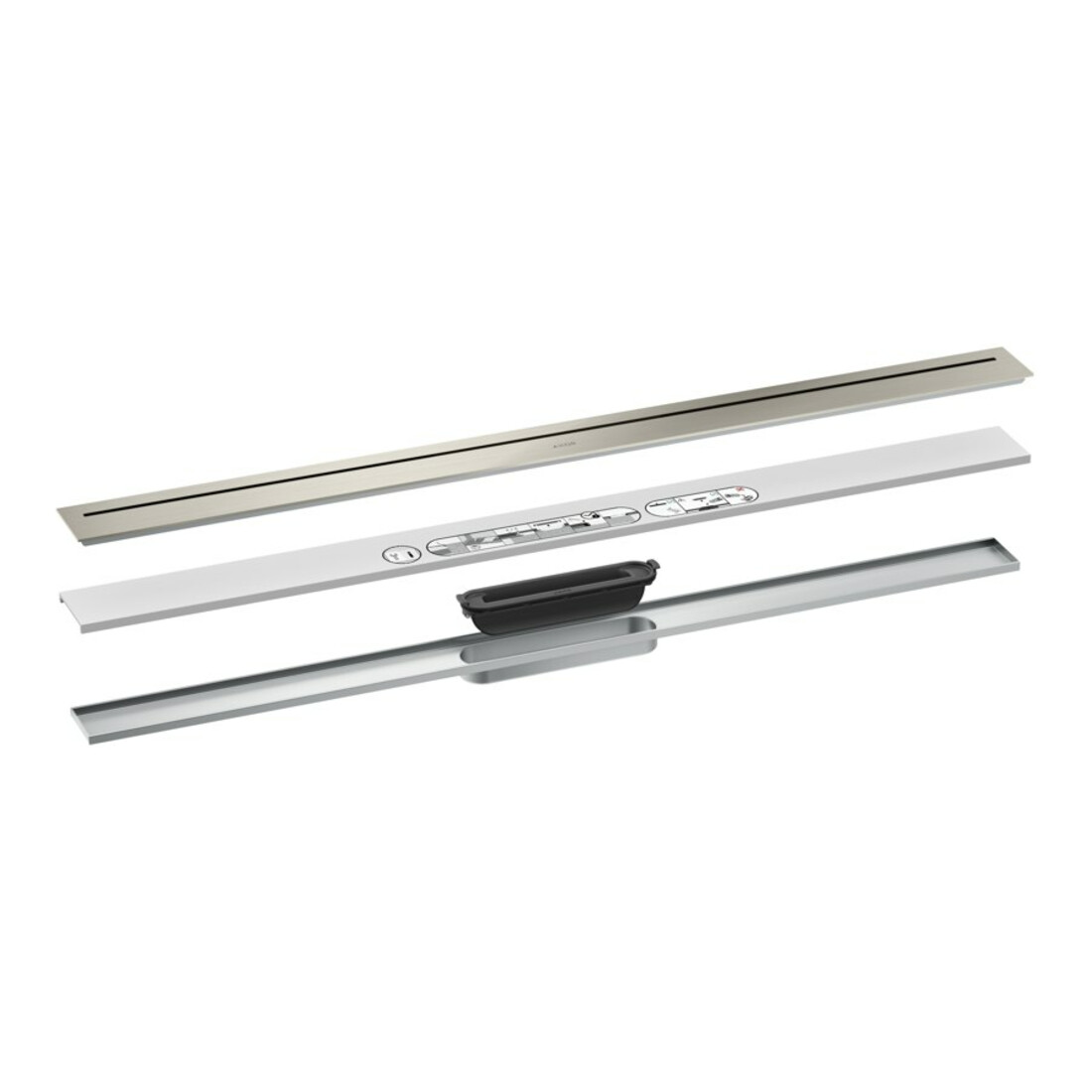 hansgrohe Caniveau de douche Drain 1000 mm, kit FM, libre, ES optic