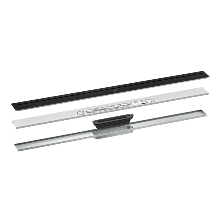 hansgrohe Caniveau de douche Drain 1000 mm, kit FM, libre, noir mat