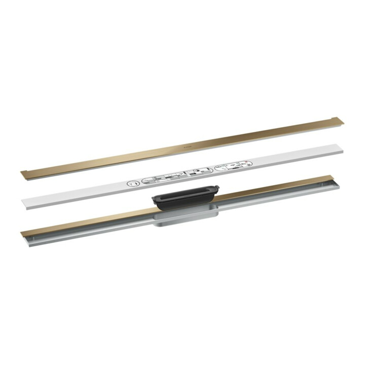 hansgrohe Caniveau de douche Drain 1000 mm, kit FM, montage mural, bronze brossé