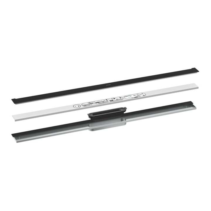 hansgrohe Caniveau de douche Drain 1000 mm, set FM, pour montage mural, noir mat