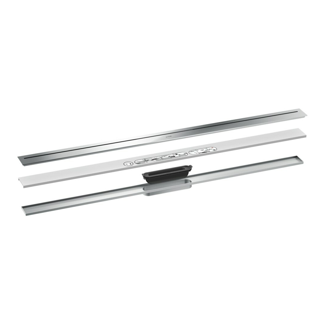 hansgrohe Caniveau de douche Drain 1200 mm, kit complet, libre, chrome