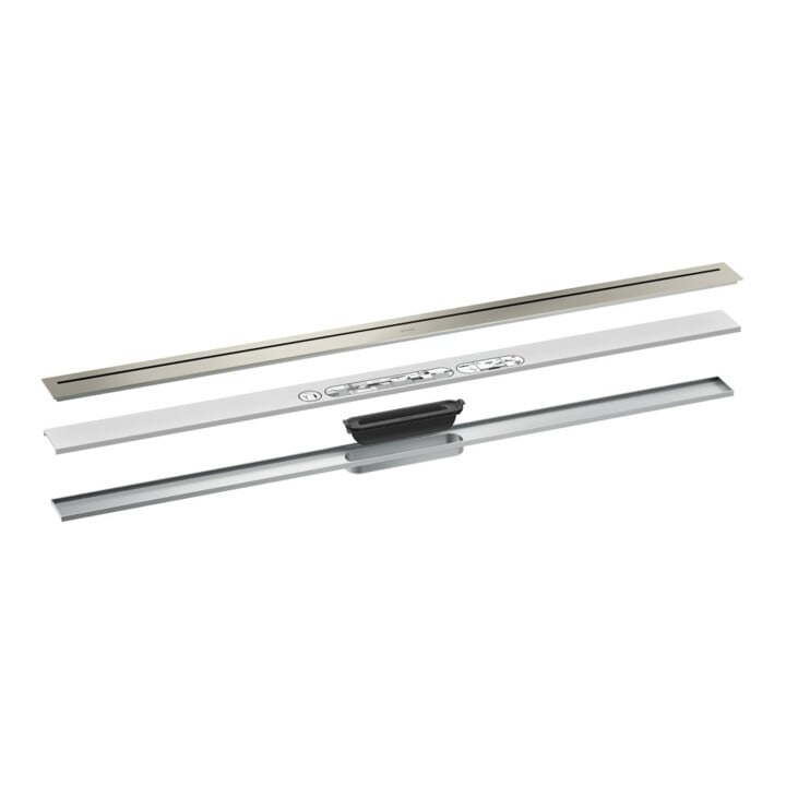 hansgrohe Caniveau de douche Drain 1200 mm, kit FM, libre dans la pièce, ES optic