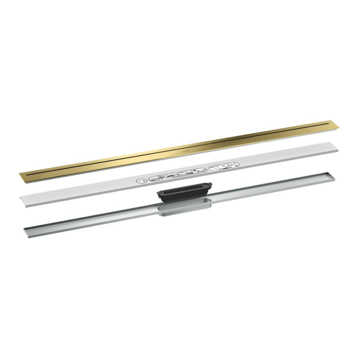 hansgrohe Caniveau de douche Drain 1200 mm, kit FM, pose libre, po gol opt