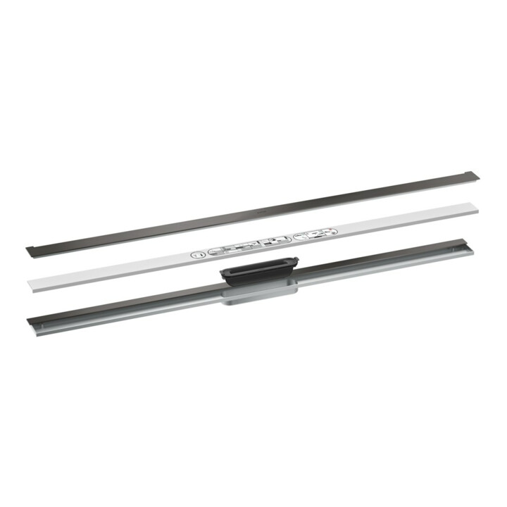 hansgrohe Caniveau de douche Drain 1200 mm, set FM, avec siphon, brossé bleu vc