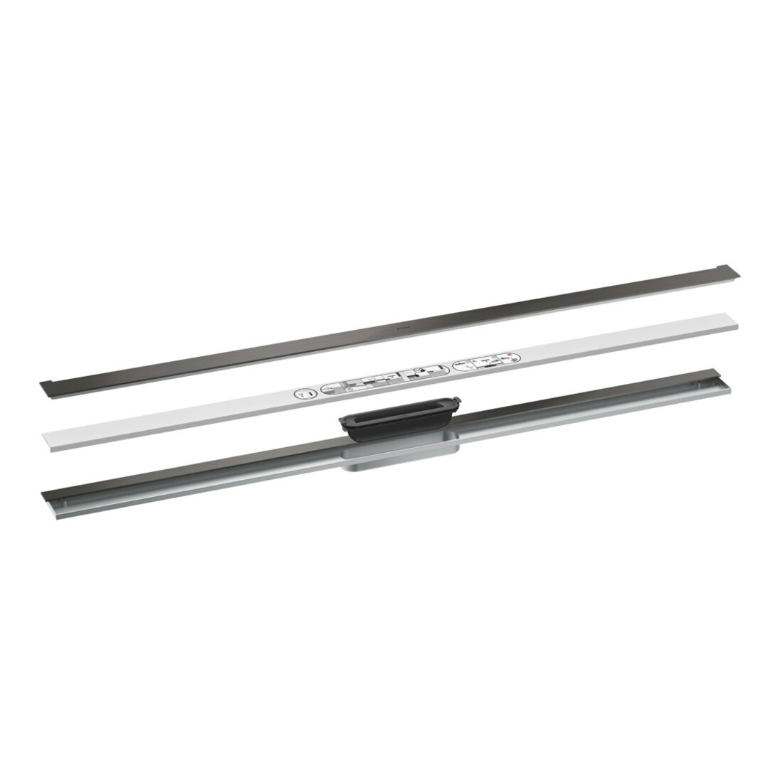 hansgrohe Caniveau de douche Drain 1200 mm, set FM, avec siphon, brossé bleu vc