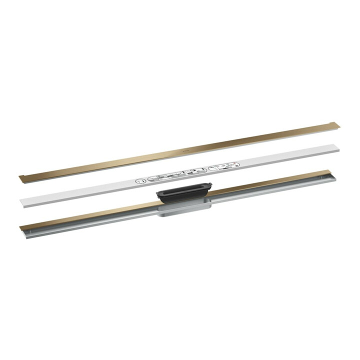 hansgrohe Caniveau de douche Drain 1200 mm, set FM, montage mural, bronze brossé