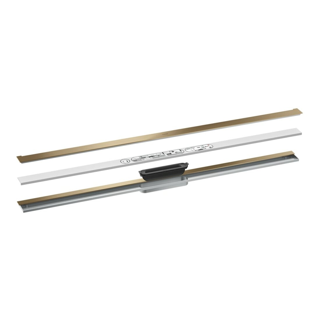 hansgrohe Caniveau de douche Drain 1200 mm, set FM, montage mural, bronze brossé