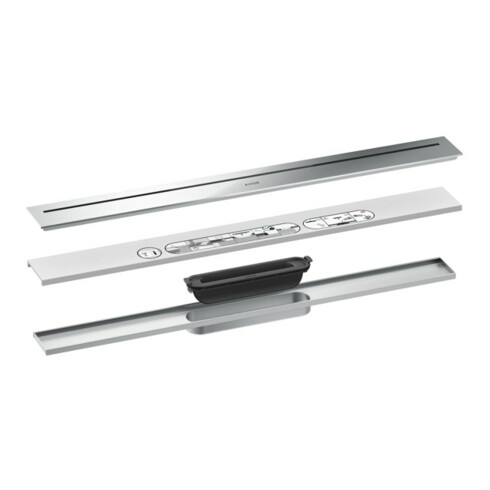 hansgrohe Caniveau de douche Drain 700 mm, kit complet, installation libre, chrome