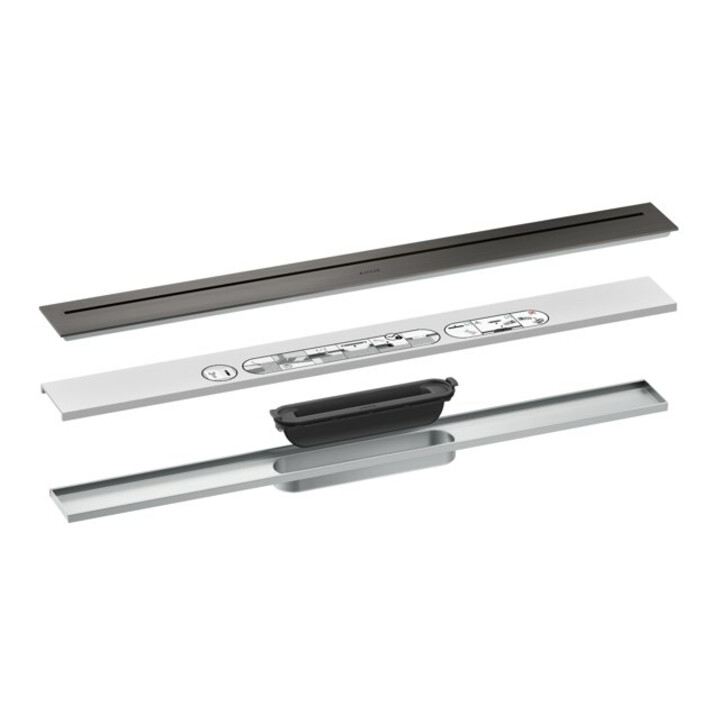 hansgrohe Caniveau de douche Drain 700 mm, kit FM, installation libre, bleu b bla vc