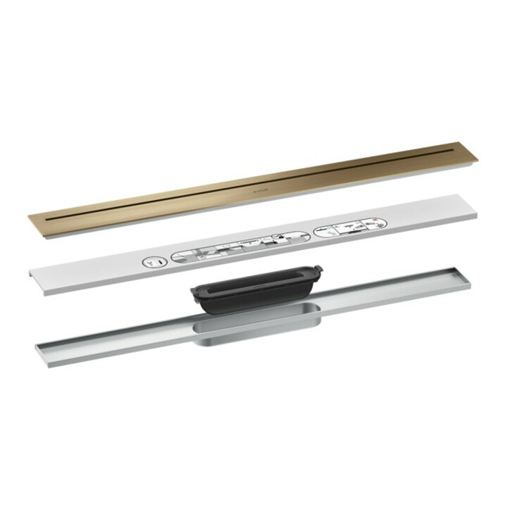 hansgrohe Caniveau de douche Drain 700 mm, kit FM, libre, brossé bronze