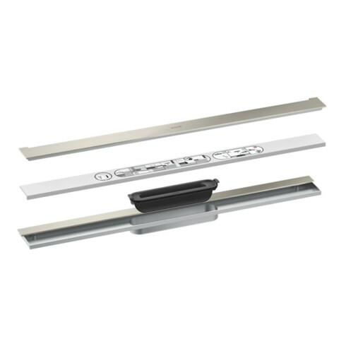 hansgrohe Caniveau de douche Drain 700 mm, kit FM, pour montage mural, ES optic