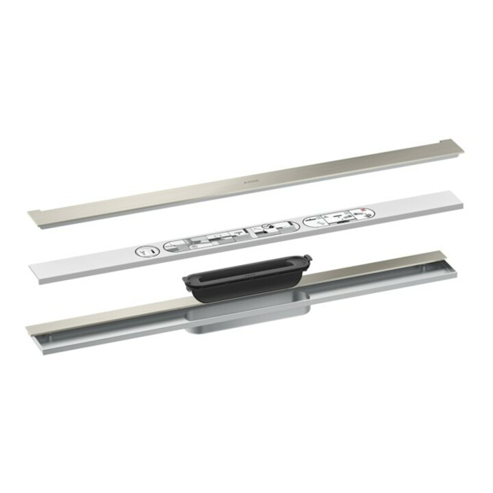 hansgrohe Caniveau de douche Drain 700 mm, kit FM, pour montage mural, ES optic