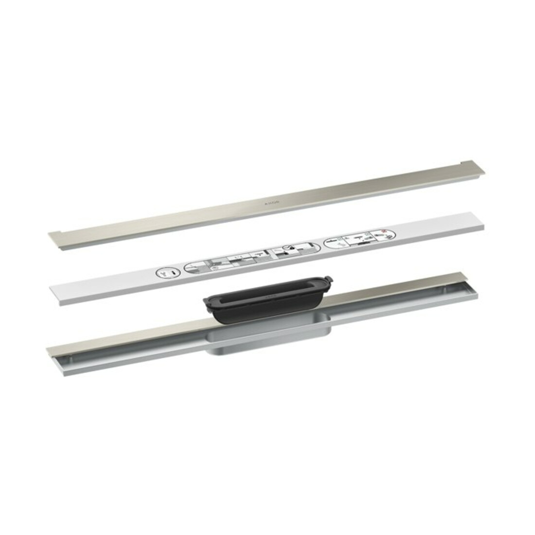 hansgrohe Caniveau de douche Drain 700 mm, kit FM, pour montage mural, ES optic