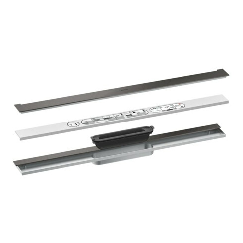 hansgrohe Caniveau de douche Drain 700 mm, set FM, avec siphon, brossé bleu vc