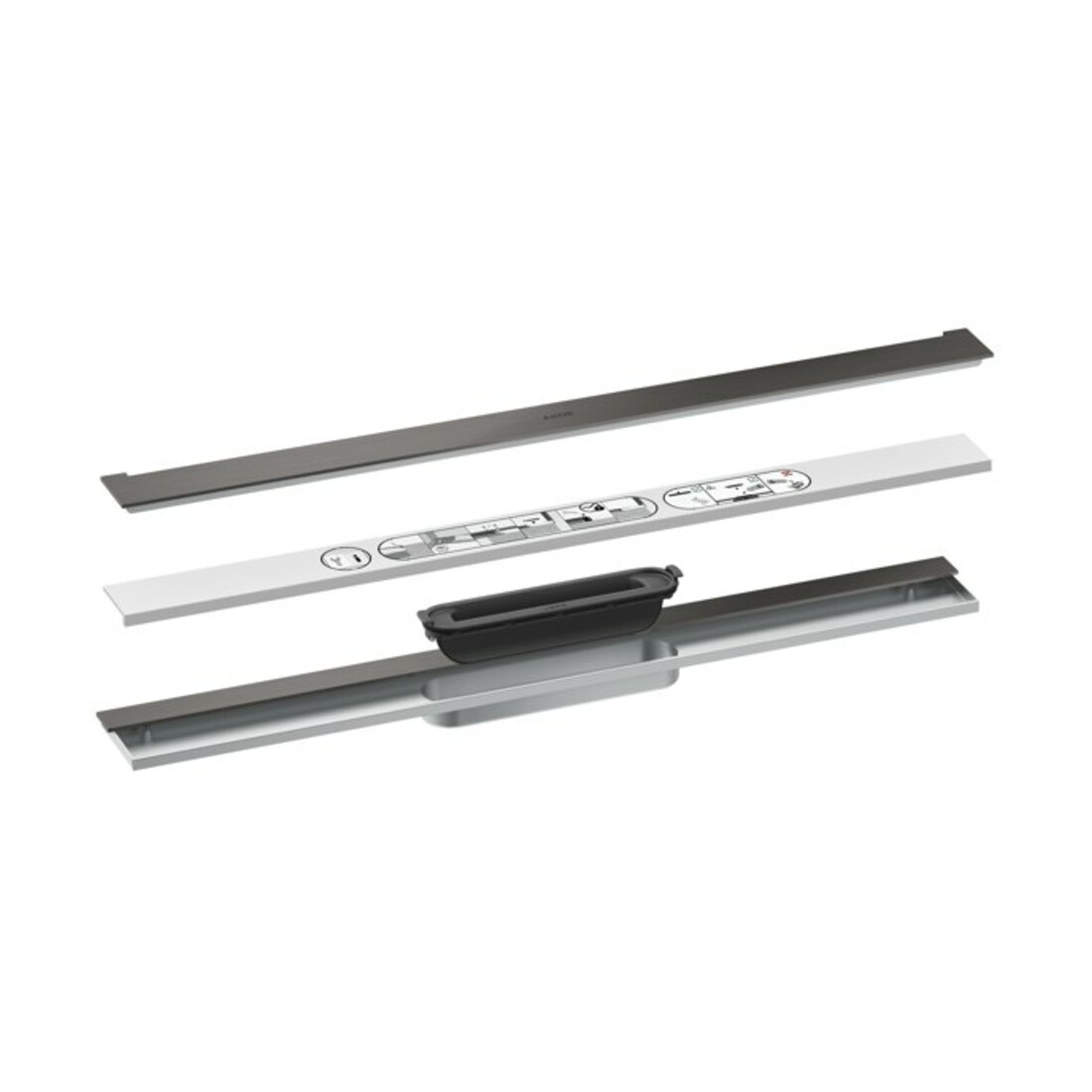 hansgrohe Caniveau de douche Drain 700 mm, set FM, avec siphon, brossé bleu vc