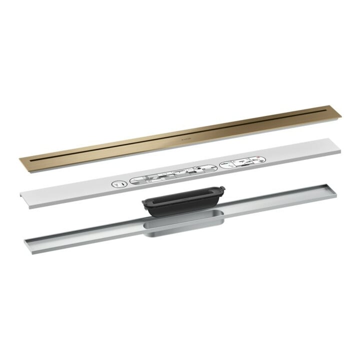 hansgrohe Caniveau de douche Drain 800 mm, ensemble FM, libre, bronze brossé