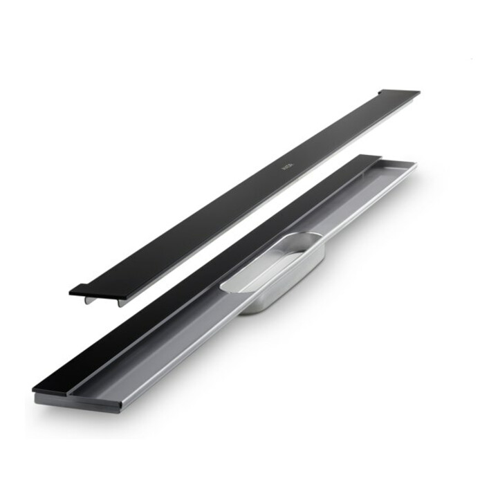 hansgrohe Caniveau de douche Drain 800 mm, kit FM, pour montage mural, noir mat