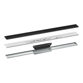 hansgrohe Caniveau de douche Drain 800 mm, kit FM, suspendu, noir mat