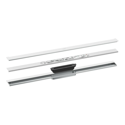 hansgrohe Caniveau de douche Drain 900 mm, kit FM, pour montage mural, blanc mat