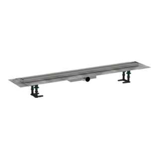 hansgrohe Caniveau de douche RainDrain Compact 1000 mm, kit, avec siphon, pour installation encastrée, chromé