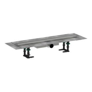 hansgrohe Caniveau de douche RainDrain Compact 600 mm, set, pour installation encastrée, ES brossé
