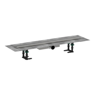 hansgrohe Caniveau de douche RainDrain Compact 700 mm, set, pour installation affleurante, ES brossé