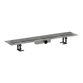 hansgrohe Caniveau de douche RainDrain Compact 900 mm, kit, avec siphon, pour installation standard, chromé
