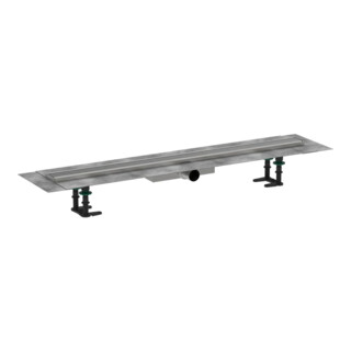 hansgrohe Caniveau de douche RainDrain Compact 900 mm, set, pour installation affleurante, ES brossé