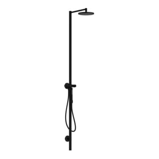 hansgrohe Colonne de douche Axor Starck avec thermostat, pomme de tête 240 mm, 1 an, noir mat