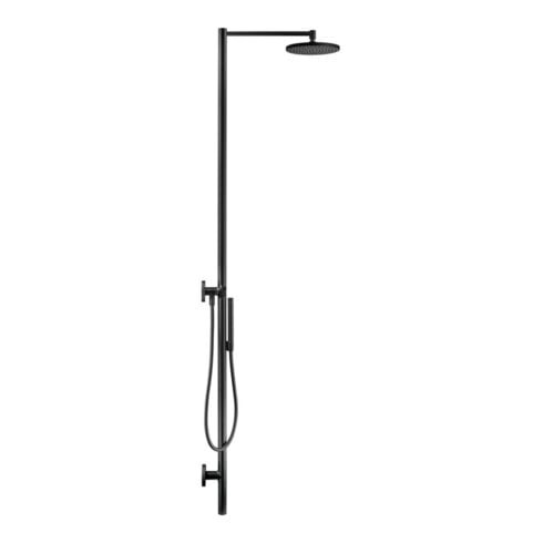 hansgrohe Colonne de douche Axor Starck avec thermostat, pomme de tête 240 mm, 1 an, noir mat
